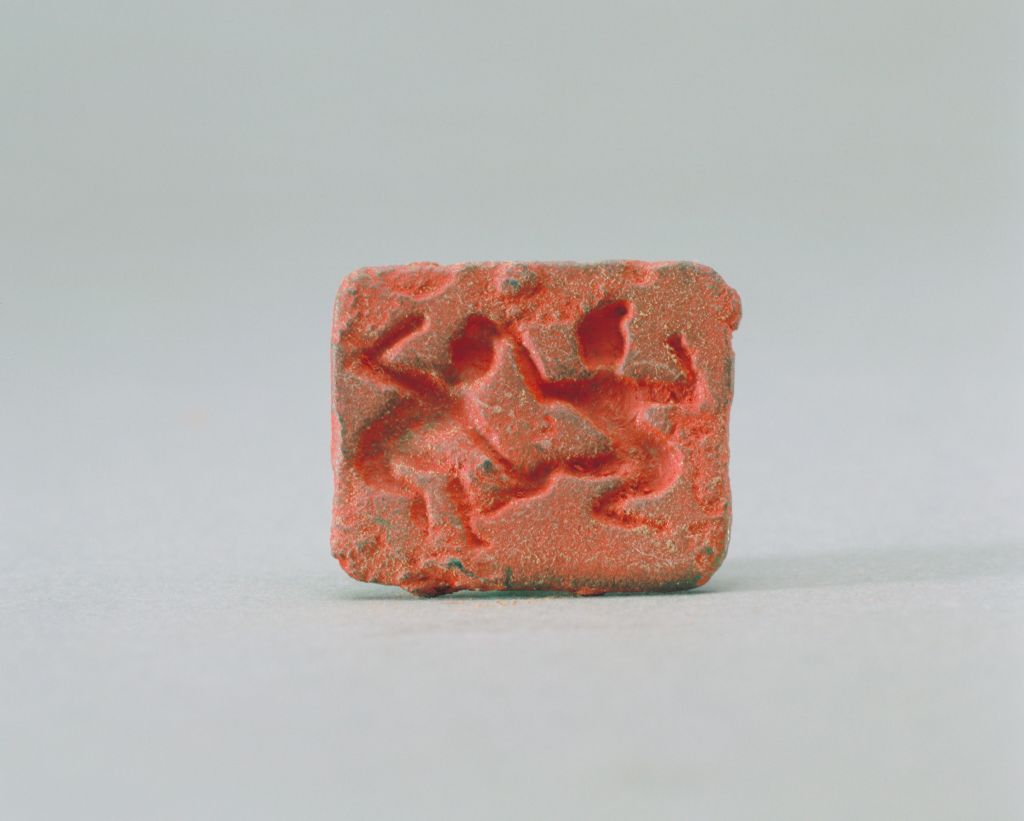 角觝图案铜印印面